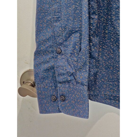 Perry Ellis Men’s Blue Patterned L/S Button-Up Shirt XXL Casual/Business - Picture 8 of 13